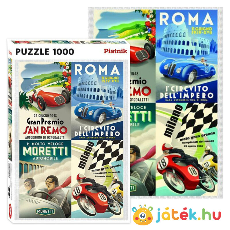1000 darabos Olasz klasszikusok puzzle képe és doboza - Piatnik 550843
