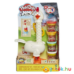 Play-Doh Animal Crew: Cluck a Dee színes nyakú kotkodáló csirke gyurma szett - Hasbro