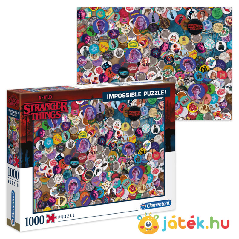 Stranger Things: A lehetetlen kirakó képe és doboza - 1000 db - Clementoni Impossible Puzzle 39528