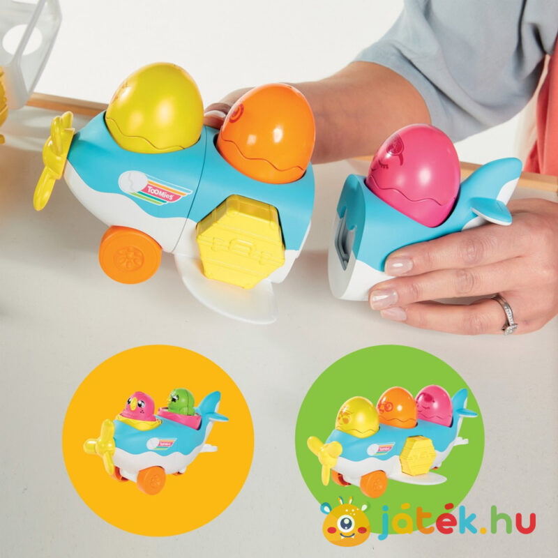 Tomy Toomies: 2 az 1-ben vidám repülő csibék tojásban változatok, foglalkoztató baba játék