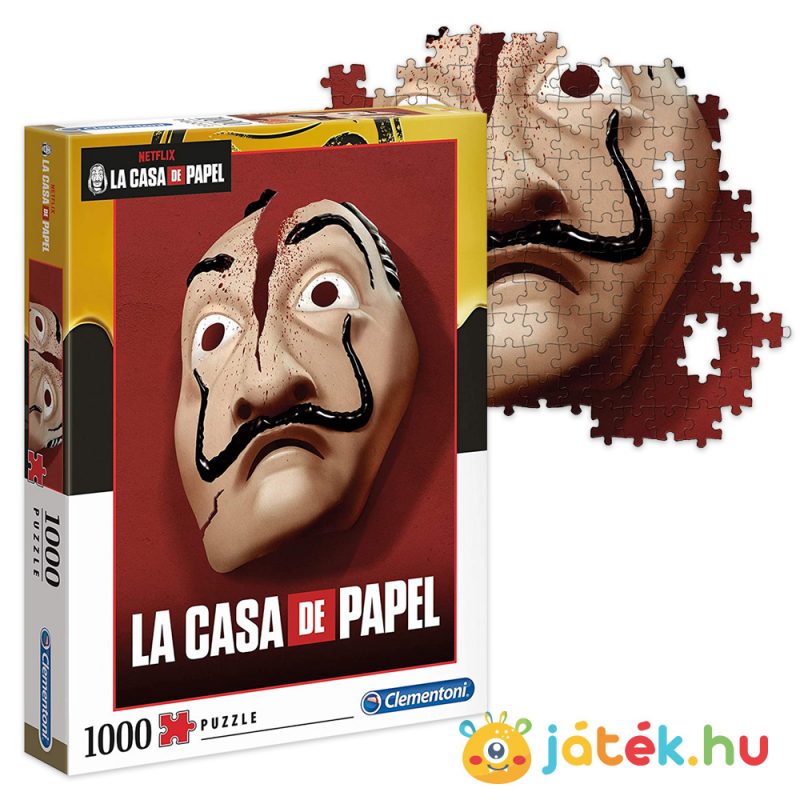 A nagy pénzrablás puzzle, képe és doboza (La Casa de Papel) - 1000 db - Clementoni 39533