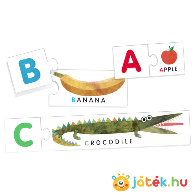 Az első ABC Montessori puzzle (angol nyelvtanuló kirakós) részlete - Headu