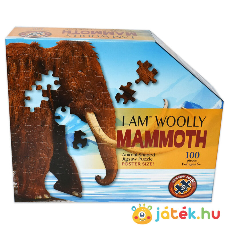 Gyapjas mamut forma junior puzzle, előről - 100 db - Wow Puzzle