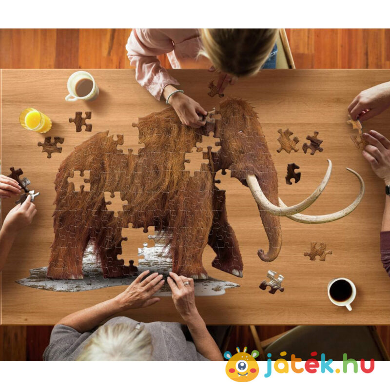 Gyapjas mamut forma junior puzzle, kirakás közben - 100 db - Wow Puzzle
