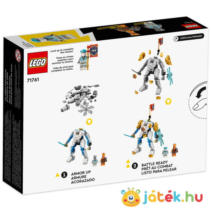 Lego Ninjago 71761: Zane szupererős Evo robotja, hátulról