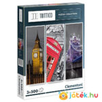 London puzzle - 3 x 500 db - Clementoni, Trittico Collection 39306