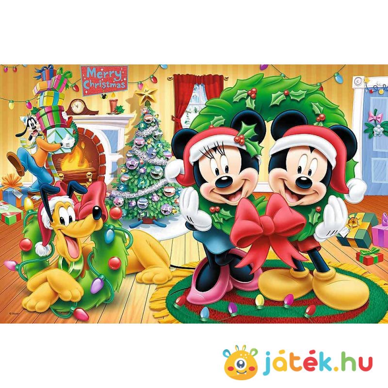 Mickey egér és barátai puzzle képe: A karácsony varázsa - 100 db - Trefl 16365