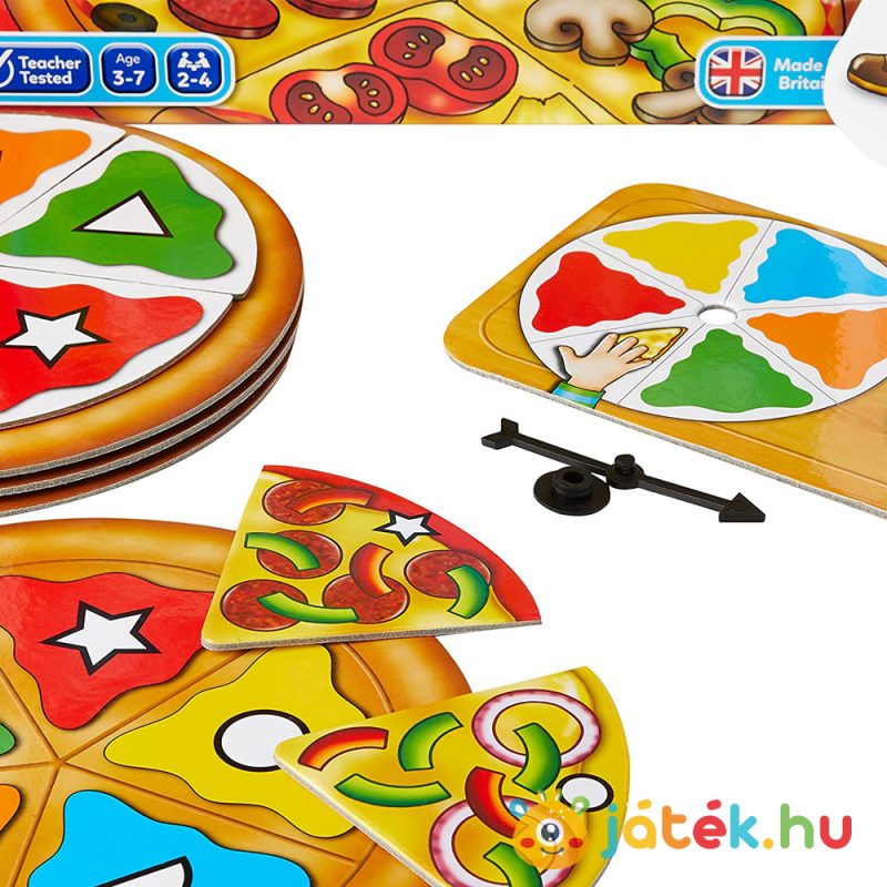 Pizza, Pizza! Szín és formapárosító fejlesztő társasjáték részlete - Orchard Toys