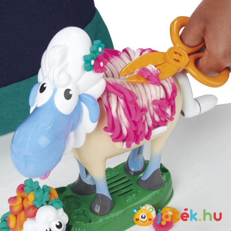 Play-Doh Animal Crew: Sherrie, a nyírható bárány gyurma készlet, vágás közben - Hasbro