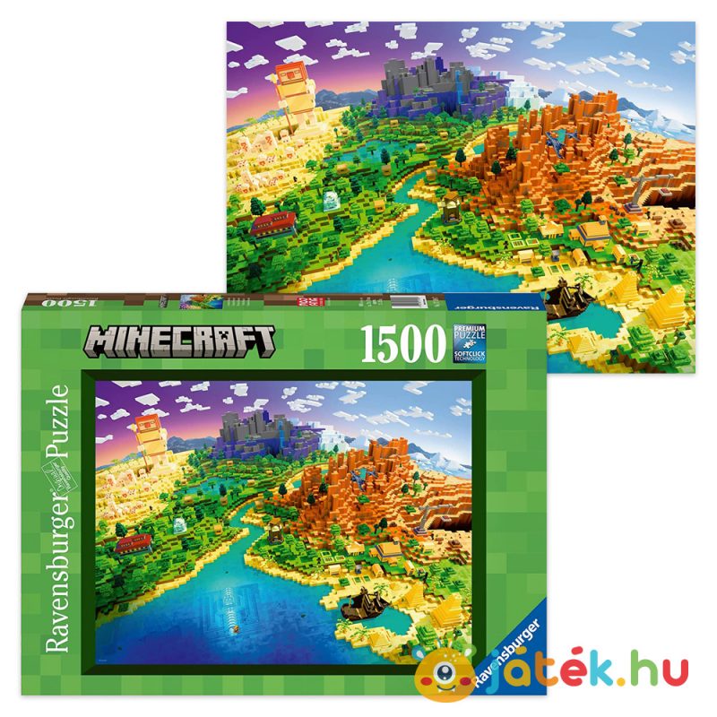 A Minecraft világa puzzle képe és doboza - 1500 db - Ravensburger 17189