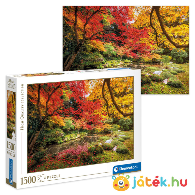 Őszi park puzzle képe és doboza - 1500 db - Clementoni 31820