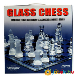 Üveg sakk készlet, többféle méretben (20x20 és 35 x 35 cm)