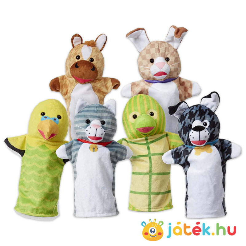 Háziállatok kesztyűbáb figurák, 6 db - Melissa & Doug Bábjátékok 9119