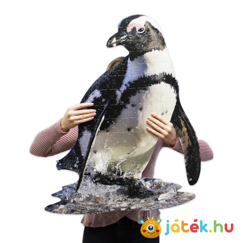 Pingvin forma puzzle a kézben (poszter méretű) - 100 db - Wow Puzzle