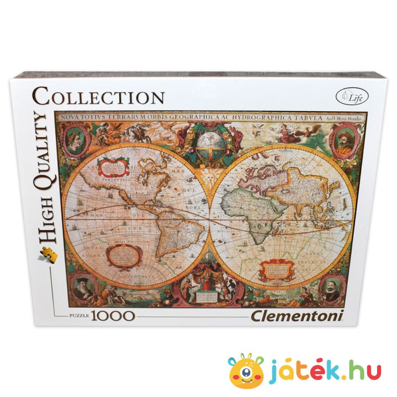 Antik térkép puzzle, előről (Old Map) – 1000 db – Clementoni 31229