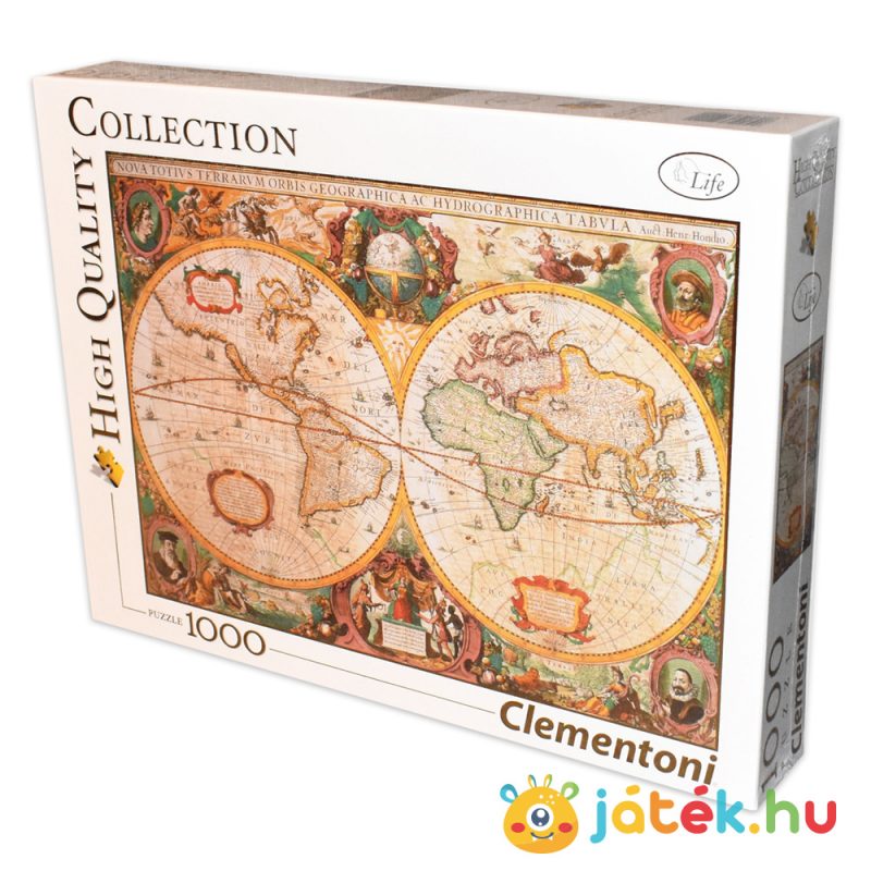 Antik térkép puzzle, jobbról (Old Map) – 1000 db – Clementoni 31229