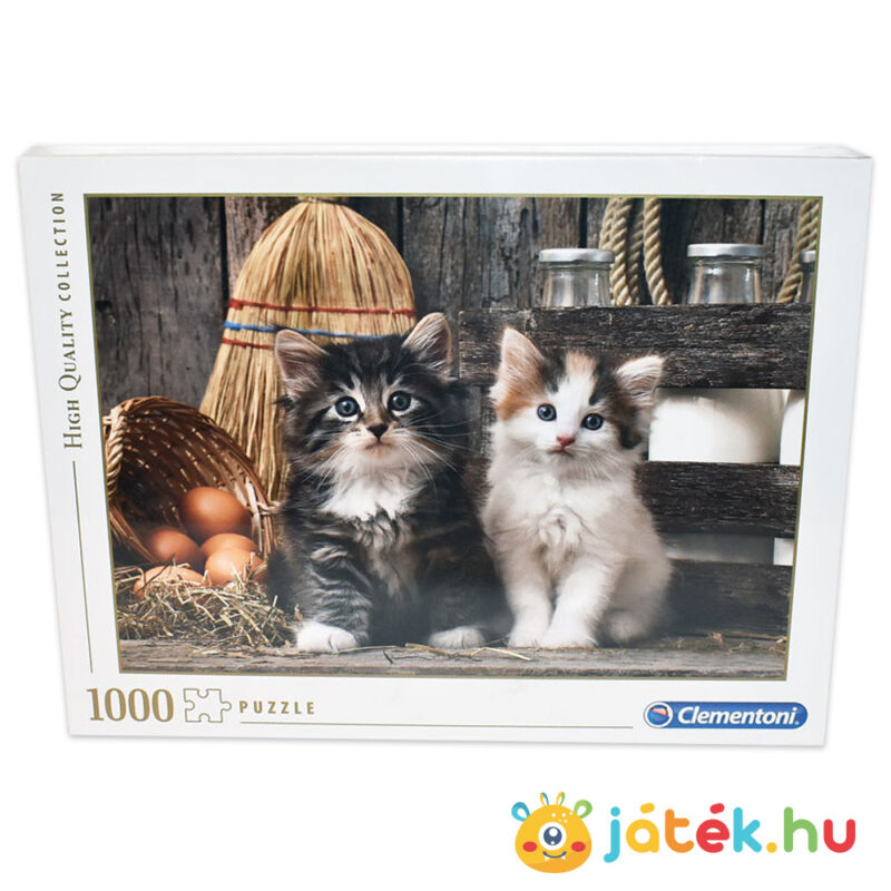 Aranyos kiscicák puzzle, előről – 1000 db – Clementoni 39340
