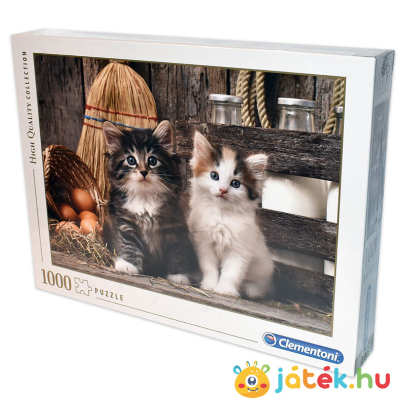 Aranyos kiscicák puzzle, jobbról – 1000 db – Clementoni 39340