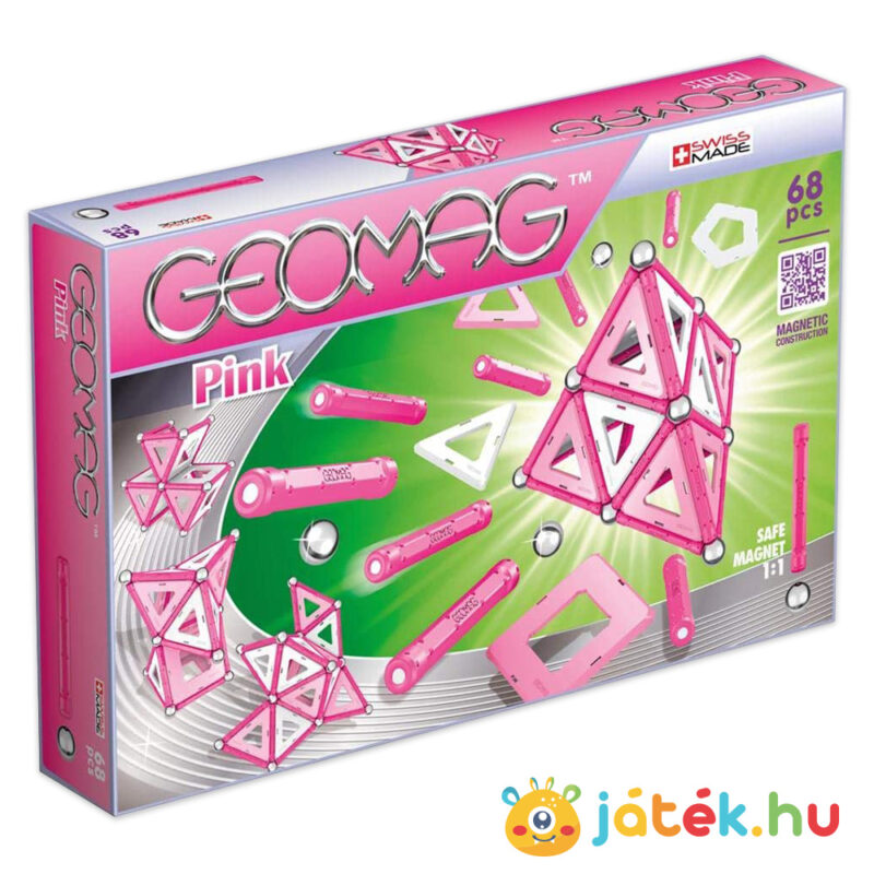 Geomag: Pink mágneses kreatív építőjáték lányoknak (68 db)