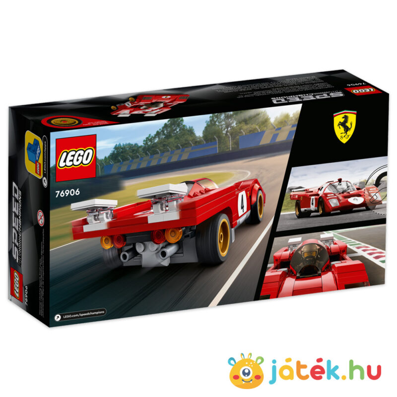 Lego Speed Champions 96906: 1970-es Ferrari 512 M doboza, hátulról