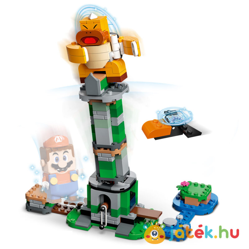 Lego Super Mario 71388: Boss Sumo Bro toronydöntő (kiegészítő szett), játék közben