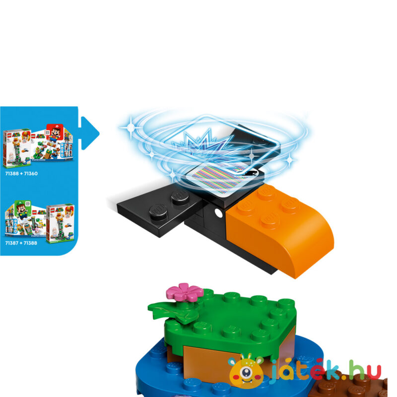 Lego Super Mario 71388: Boss Sumo Bro toronydöntő (kiegészítő szett), mozgás közben