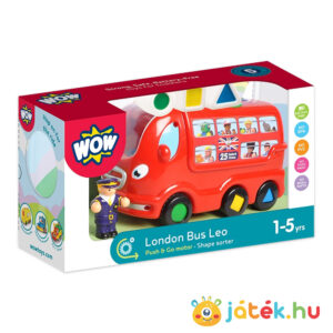 Leo, a londoni busz, lendkerekes, formaillesztő játék - Wow Toys