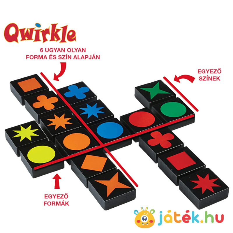 Qwirkle: Formák, színek, kombinációk! logikai társasjáték útmutató
