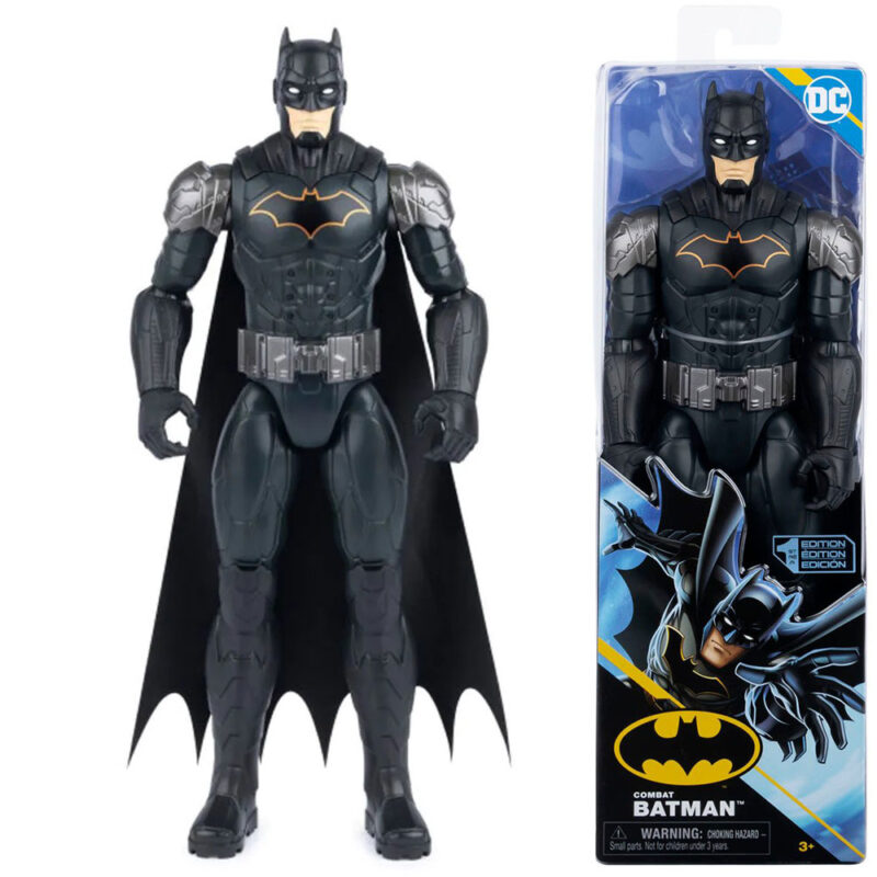DC Batman: Combat Batman teljes feketében akciófigura, 30 cm