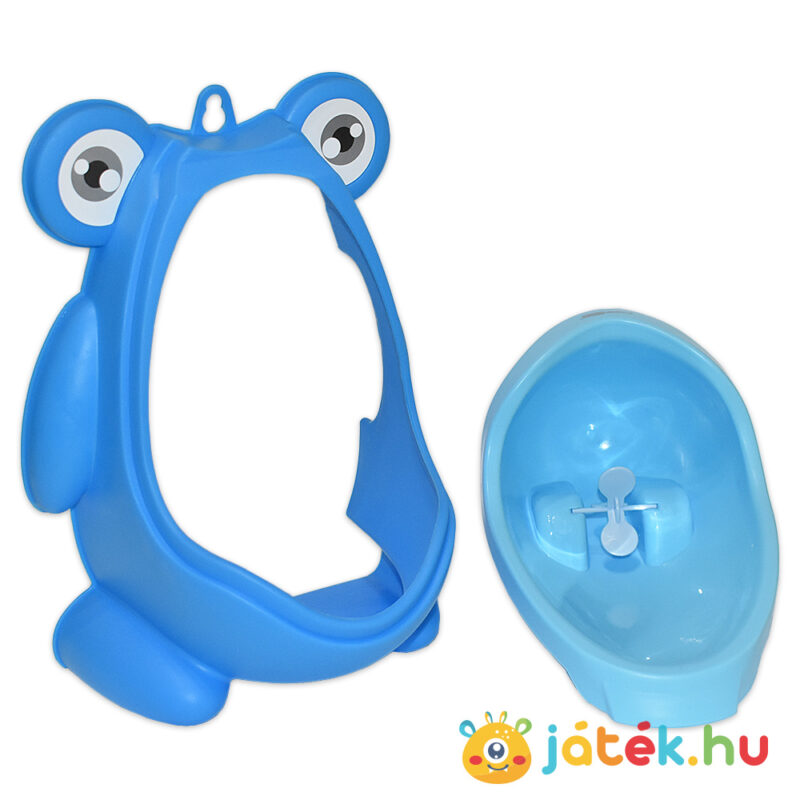 Happy Frog: Béka formájú kisfiú piszoár bili tartalma (kék) - FreeON