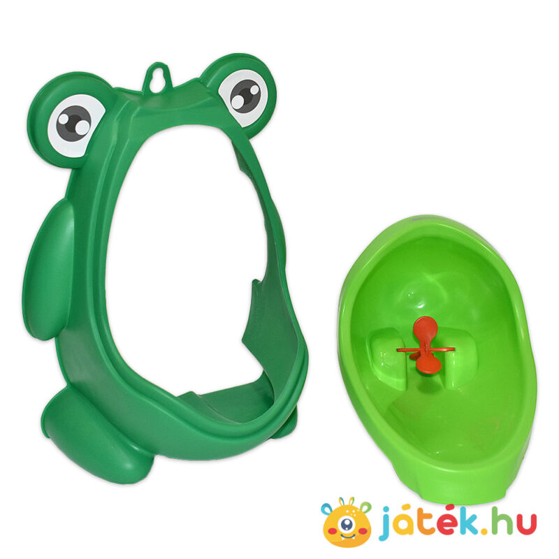 Happy Frog: Béka formájú kisfiú piszoár bili tartalma (zöld) - FreeON