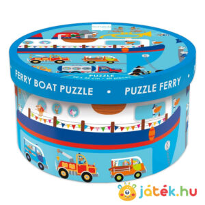 Komphajó, járművekkel gyerek puzzle (60 db) Scratch Europe