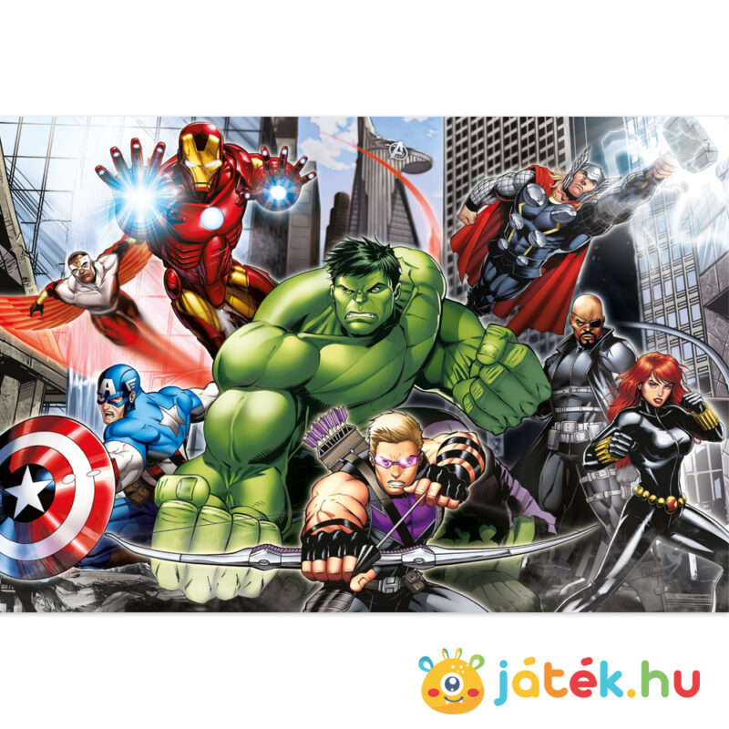 Marvel: Bosszúállók puzzle képe, 104 db (Clementoni SuperColor (Szuper Színes) Maxi 23688