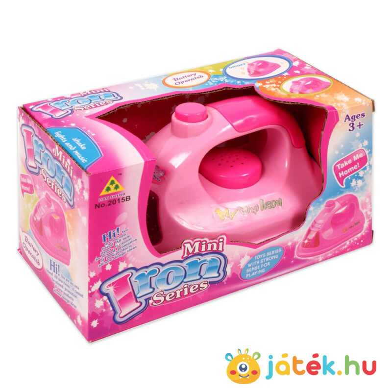 Szerepjáték: Rózsaszín mini játék vasaló fénnyel és hangokkal