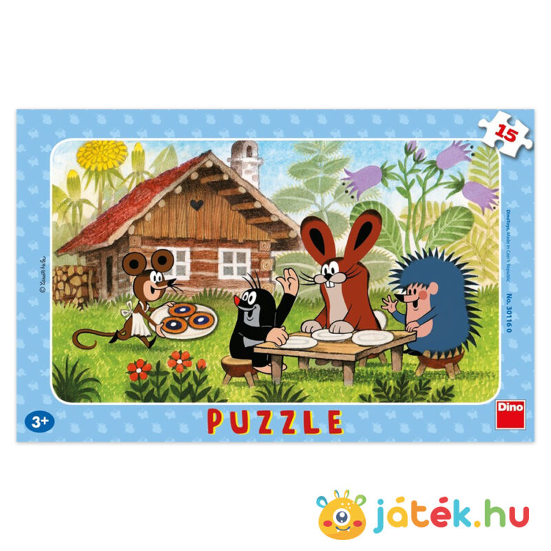Kisvakond látogatóban keretes puzzle, 15 db (Dino, 301160)