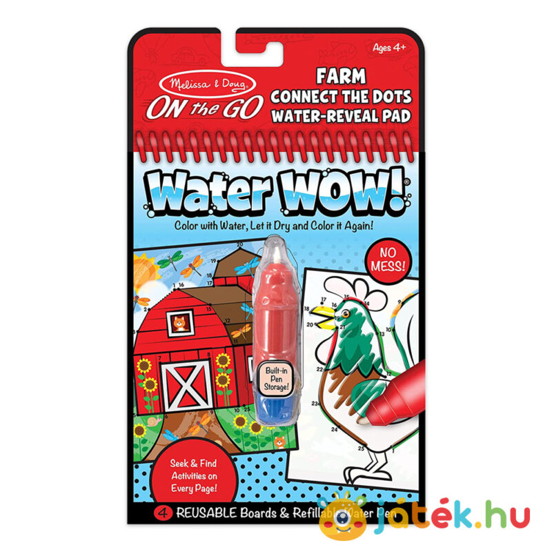 Kösd össze a számokat: Rajzolás vízzel kreatív rajzoló szett (Melissa & Doug Water Wow!)