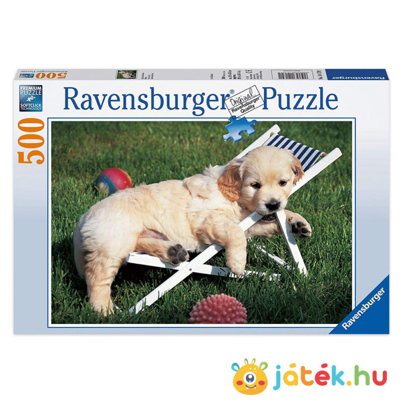 Golden retriever kutyakölyök puzzle, 500 db (Ravensburger 14179)