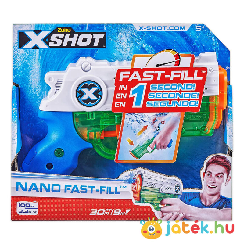 Gyorstöltésű vízipisztoly - Zuru X-Shot Nano Fast Fill (100ml)