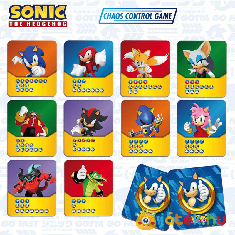 Sonic: Sonic Speedy Chaos Control szórakoztató társasjáték kártyái