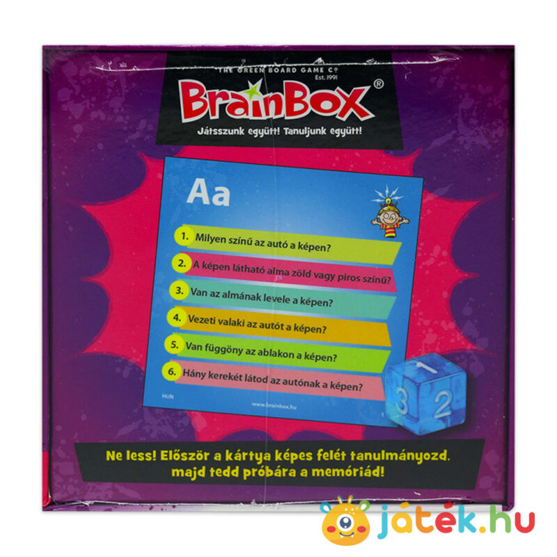 BrainBox: ABC tanuló memóriajáték gyerekeknek, oldalról