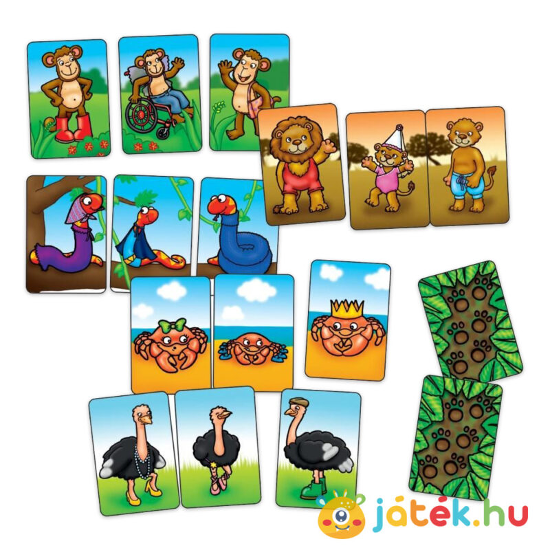 Állat családos párosító memória játék kártyái (Orchard Toys)