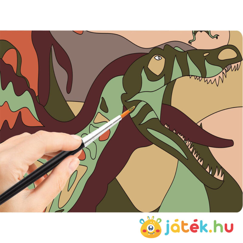 Festés számok szerint: Dinoszauruszok, kreatív számfestő készlet, játék közben (CraftArt)