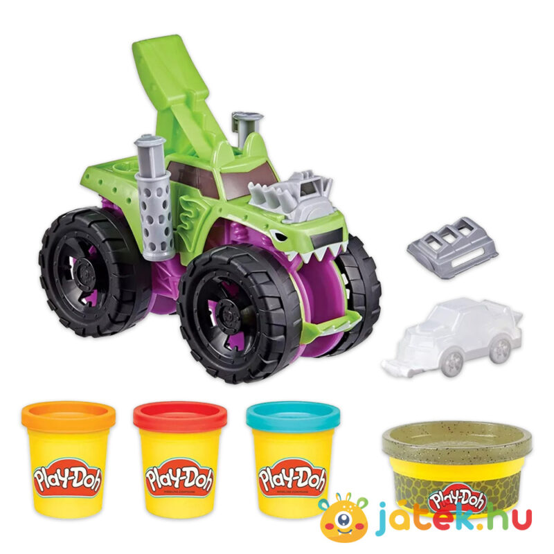 Play-Doh: Szörnyverda gyurma szett, kész gyurma autó, gyurmákkal (Hasbro)