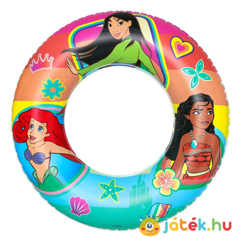 Ariel, Mulan, Moana: Disney hercegnő mintás úszógumi állítva, 3-6 éves lányoknak, 56 cm (Bestway 91043)