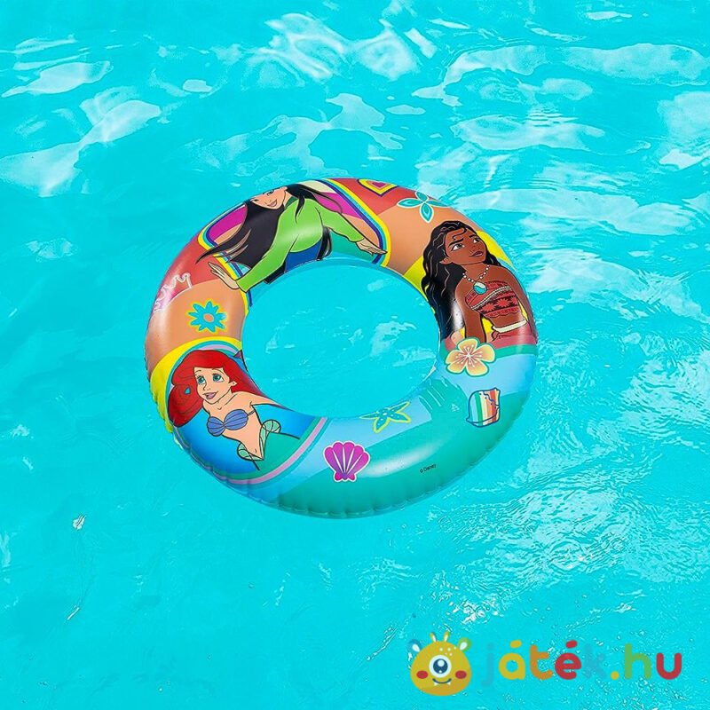 Ariel, Mulan, Moana: Disney hercegnő mintás úszógumi a vizen, 3-6 éves lányoknak, 56 cm (Bestway 91043)