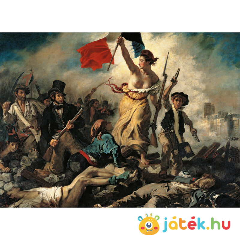 Delacroix puzzle képe: A szabadság vezeti a népet, 1000 db (Clementoni Museum Collection 39549)