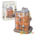Harry Potter 3D puzzle: Weasley Varázsvicc Vállalat boltja az Abszol úton, 62 db-os (CubicFun)