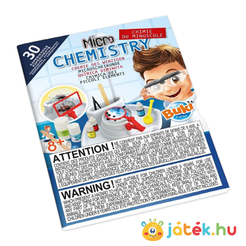 Kémiai labor munkaállomás kézikönyve: Felfedező tudományos játék nagyító lencsékkel, szemüveggel, 30 kísérlettel (BUKI)