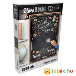 Krétával írható puzzle: Kreatív gondolkodás, Think outside the box, 1000 db (Clementoni Black Board 39468)