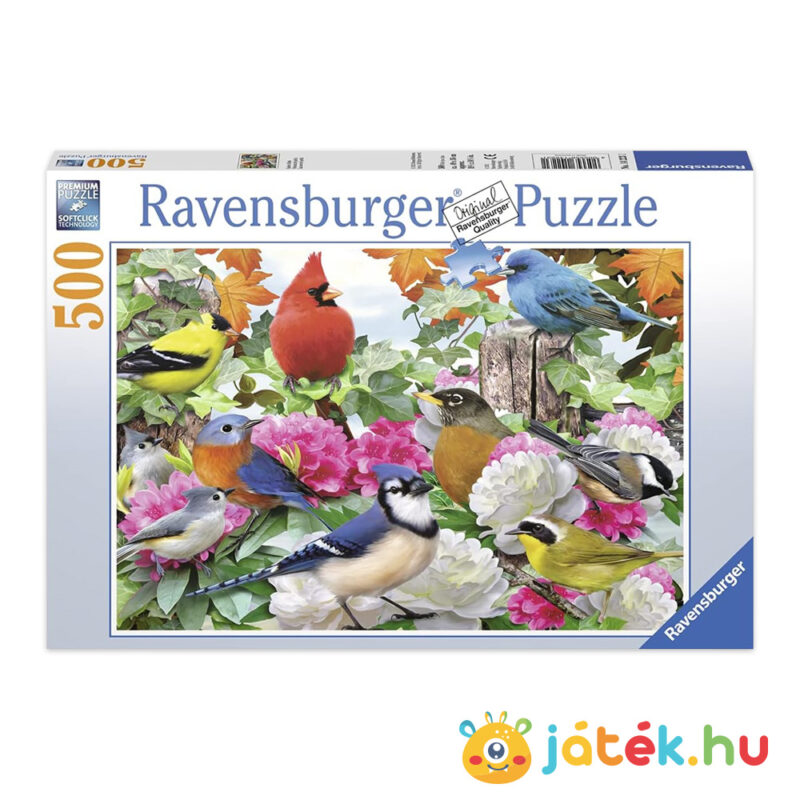 Madarak a kertben puzzle, 500 db (Ravensburger 14223)